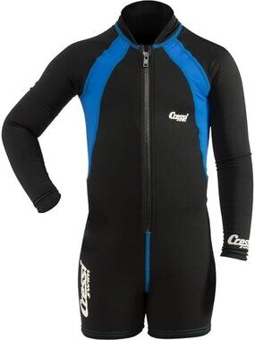 Cressi Kids Long Sleeve Black & Blue Neoprene Swimsuit Size S Made For Ages 1-2